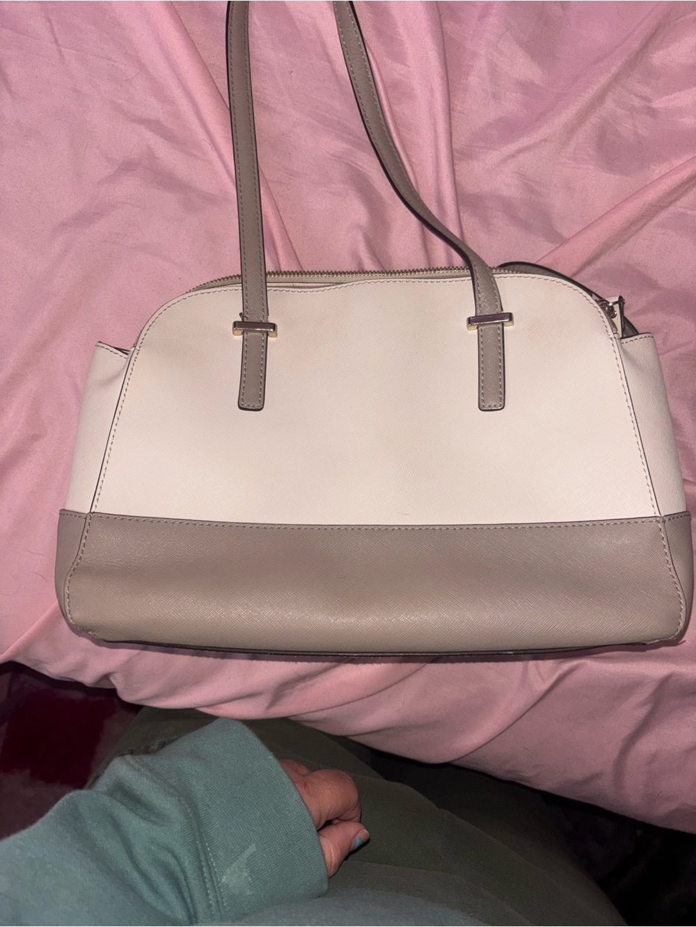 kate spade Cream and Taupe Leather Shoulder Bag - Picture 3 of 4